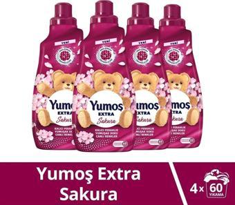 Yumoş Extra Konsantre Çamaşır Yumuşatıcı Sakura 1440 ml x 4 Adet