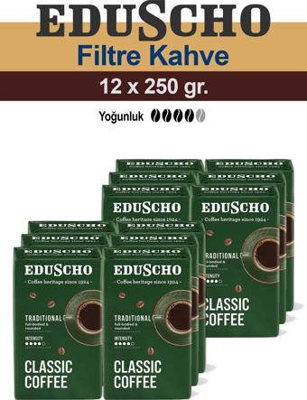 Eduscho Classic Coffee Traditional 12X 250 gr Öğütülmüş Filtre Kahve