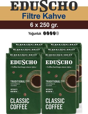 Eduscho Classic Coffee Traditional 6X 250 gr Öğütülmüş Filtre Kahve