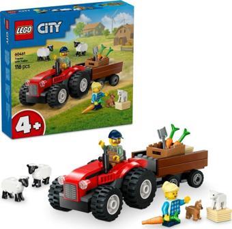 LEGO 60461 City Römorklu Kırmızı Çiftlik Traktörü ve Koyun