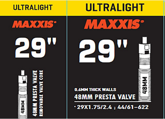 MAXXIS ULTRALIGHT TUBE 29X1.752.40 48mm PRESTA İÇ LASTİK
