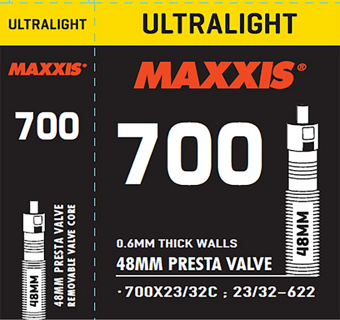 MAXXIS ULTRALIGHT TUBE 700x2332C 48mm PRESTA İÇ LASTİK