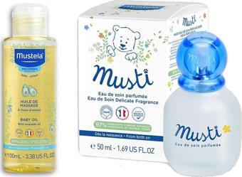 Mustela Bebek Bakım Masaj Yağı 100 Ml + Mustela Musti Bebek Parfümü 50 ml