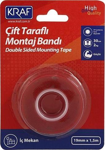 Kraf Montaj Bandı Çıft Taraflı Iç Mekan 19Mm X 1,5M 2530G