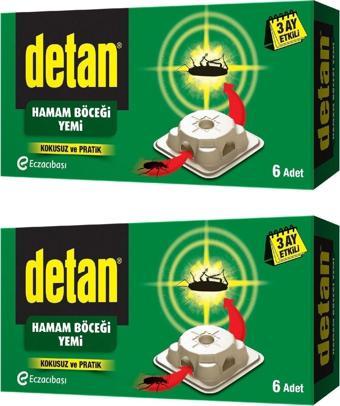 Detan Hamam Böceği Yemi Çifte Güç Tablet 6'Lı X 2 Adet Kzmprt