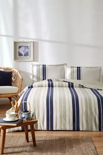 Özdilek Marine Line Tek Kişilik Ranforce Nevresim Takımı - Bej