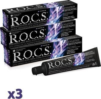 Rocs Diş Macunu Sensation Whitening 60 Ml X 3 Adet