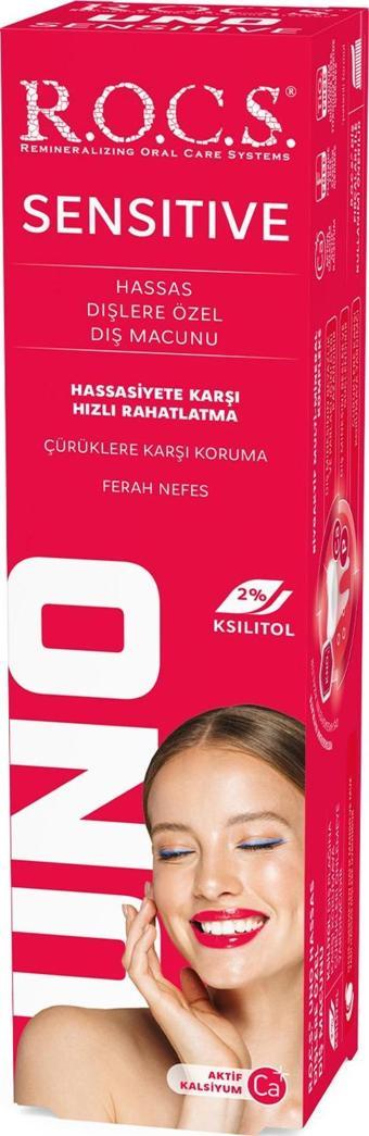 Rocs UNO SENSITIVE HASSAS DİŞLERE ÖZEL DİŞ MACUNU 74G