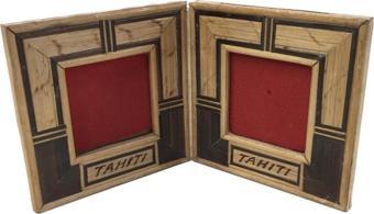 Çiftli Bambu Fotoğraf Çerçevesi 4,5x4,5 cm 