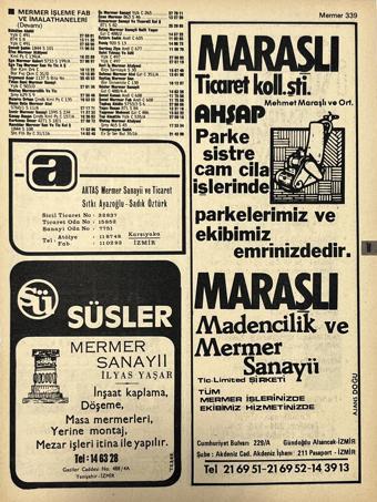 İzmir 1982-1983 Meslek Reklam İlanı Efemera S339