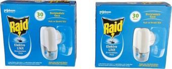 Raid Sivrisineklere Karşı 30 Gece Elektro Likit Isıtıcı + 1 Yedek Şişe 21 Ml (2 Adet)