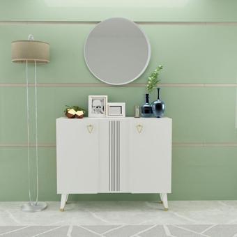 Cantek Dizayn Honney Lazer Desenli Konsol , Çok Amaçlı Dolap -  Beyaz