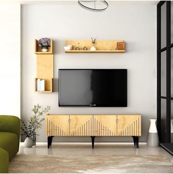 Cantek Dizayn Medda Tv Ünitesi Takımı Safirmeşe-Gümüş