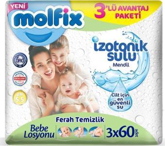 Molfix Izotonik Islak Mendil 3X60Lı