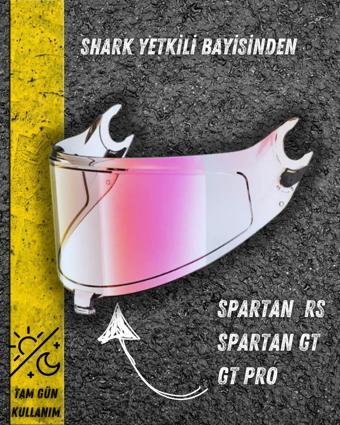 Shark Spartan RS/GT/GT Pro Gündüz/Gece Kask Vizörü - Pembe