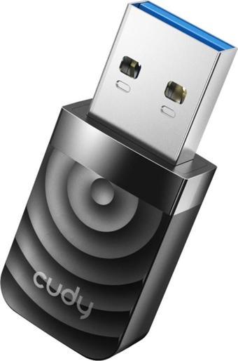 Cudy WU1300S AC1300 2.4GHz/5GHz 1300Mbps 2dBi Dahili Anten MU-MIMO Kablosuz USB3.0 Wi-Fi Adaptör