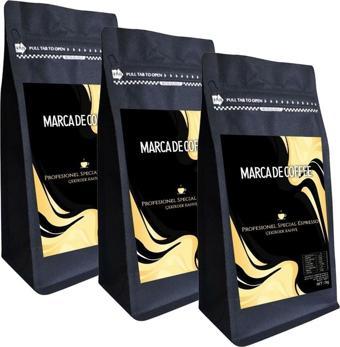 Marca De Coffee Profesionel Special Espresso Çekirdek Kahve 3 X 1 Kg