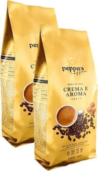 Peppo's Crema E Aroma Çekirdek Kahve 1 Kg X 2 Adet