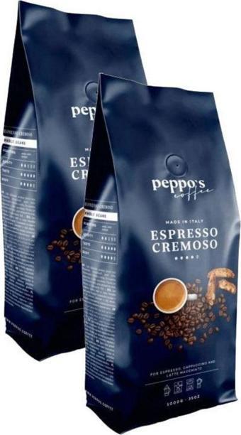 Peppo's Espresso Cremoso Çekirdek Kahve 1 Kg X 2 Adet