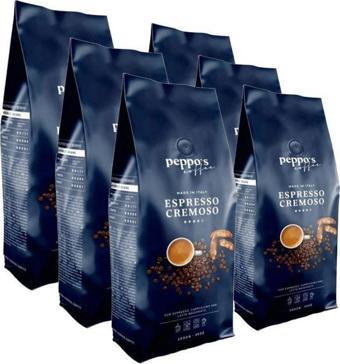 Peppo's Espresso Cremoso Çekirdek Kahve 1 Kg X 6 Adet