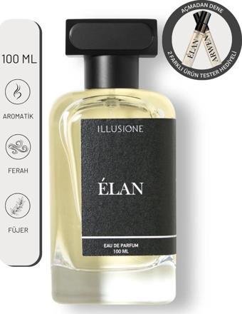 ILLUSIONE Élan Edp Erkek Parfüm 100Ml | Aromatik-Fresh-Füjer | Limon, Sedir, Paçuli, Misk