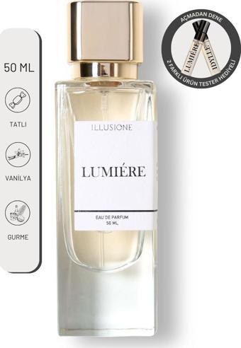 ILLUSIONE Lumiére Edp Kadın Parfüm 50Ml | Şekerli-Vanilya-Gurme | Narenciye, Müge, Orkide, Misk