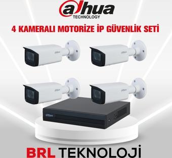 Dahua 4 Kameralı 2 MP Motorize Ip Güvenlik Kamera Seti