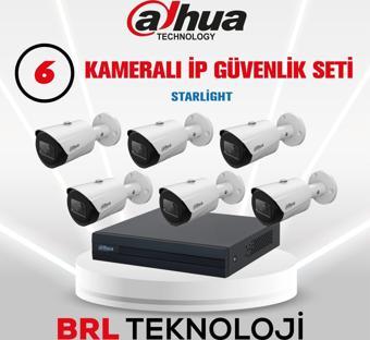 Dahua 6 Kameralı Ip Poeli Güvenlik Kamera Seti