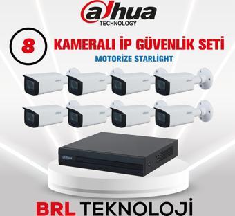 Dahua 8 Kameralı 4 MP Motorize Ip Güvenlik Kamera Seti