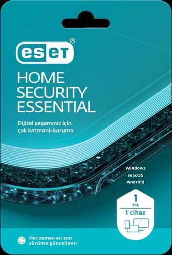 Eset Home Securıty Essentıal 1 Kullanıcı, 1 Yıl, Box