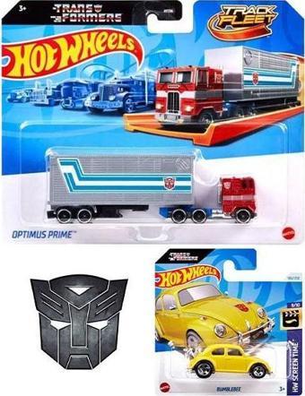 Hot Wheels 2 Araç Transformers Set - Optimus Prime & Bumblebee (1/64)