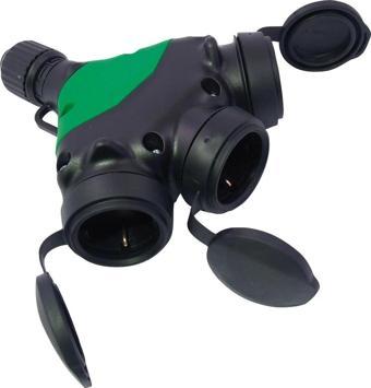 Fantom WaterProof 3lü IP44 Kauçuk Kapaklı Priz Çoklayıcı Başlık
