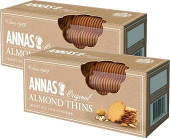 ANNAS ALMOND THINS 150GR X2