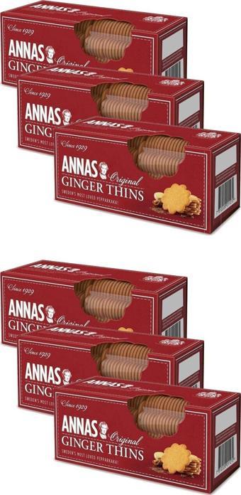 ANNAS GINGER THINS 150GR. X 6 ADET