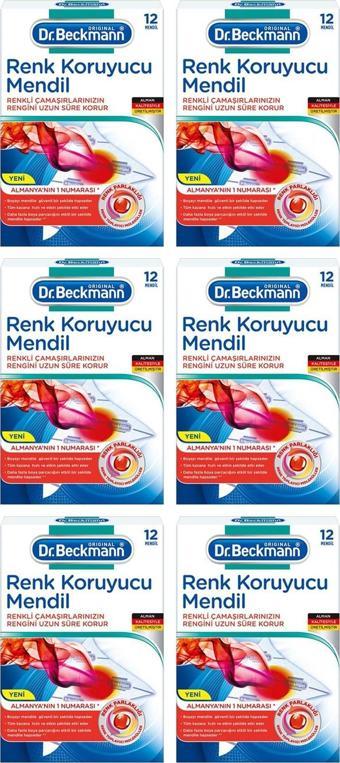 DR BECKMANN RENK KORUYUCU MENDİL 12Lİ X 6 ADET