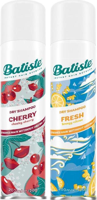 Batiste Kuru Şampuan Cherry 200 ml + Batiste Kuru Şampuan Fresh 200 ml
