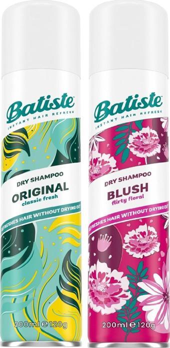 Batiste Kuru Şampuan Orıgınal 200 ml + Batiste Kuru Şampuan Blush 200 ml