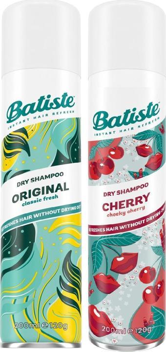 Batiste Kuru Şampuan Orıgınal 200 ml + Batiste Kuru Şampuan Cherry 200 ml