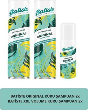 Batiste Kuru Şampuan Orıgınal 200 ml X2 + Batiste Kuru Şampuan Orıgınal 50 ml 