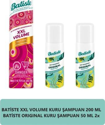 Batiste Kuru Şampuan Xxl Volume 200 ml + Batiste Kuru Şampuan Orıgınal 50 ml X2