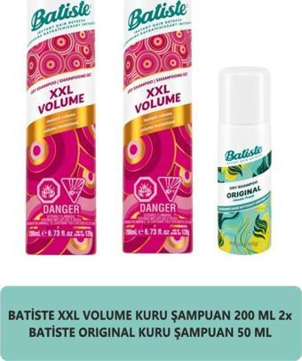 Batiste Kuru Şampuan Xxl Volume 200 ml X2 + Batiste Kuru Şampuan Orıgınal 50 ml 