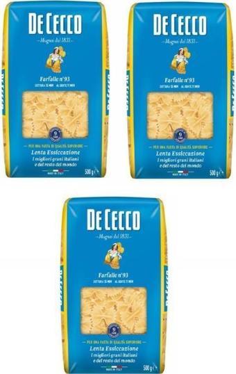 De cecco Farfalle 500 GR - Dececco Kelebek Makarna 500 Gx 3 adet