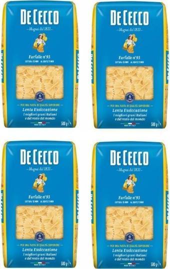 De cecco Farfalle 500 GR - Dececco Kelebek Makarna 500 Gx 4 adet