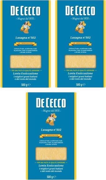 De Cecco Lasagne 500 Gr - De Cecco Lazanya X 3 Adet 