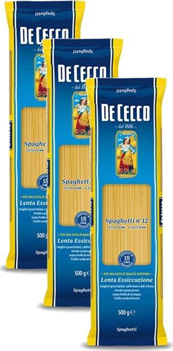 DECECCO SPAGETTI / ÇUBUK MAKARNA 500G x 3 ADET