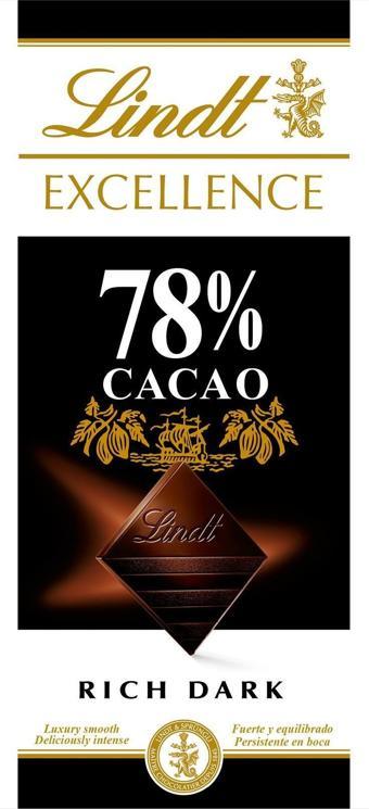 Lindt Excellence Dark Chocolate %78 100 G