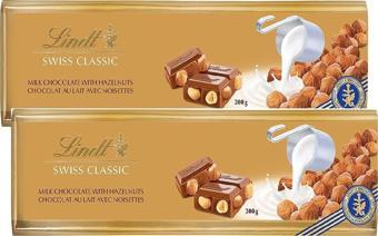 LINDT GOLD MILK HAZELNUT 300GR - SÜTLÜ FINDIKLI ÇİKOLATA  X 2 ADET