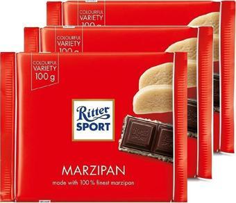 RITTER SPORT MARZIPAN 100GR. - ACIBADEMLİ  ÇİKOLATA X 3 ADET