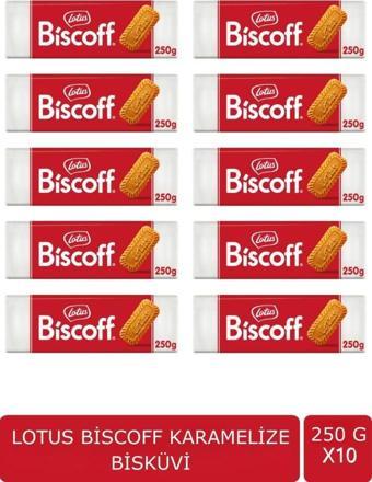 Lotus Biscoff Karamelize Bisküvi 250 gr x 10 Adet Lotus250Gr