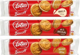 LOTUS BISCOFF SANDWICH BISCOFF VANİLYALI +  CREAM SÜRÜLEBİLİR KREMALI + ÇİKOLATA KREMALI BİSKÜVİ 150GR